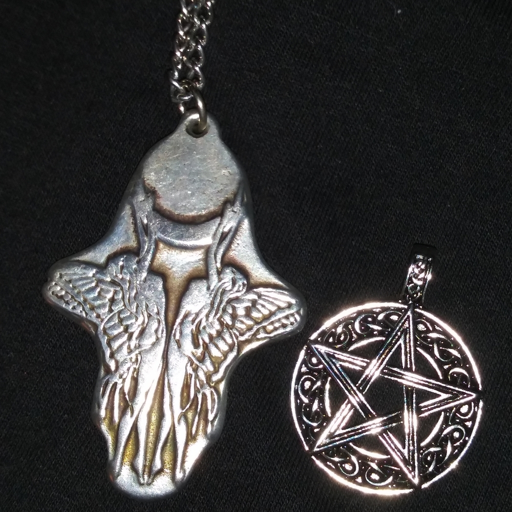 Witch Moon Pewter Pendant